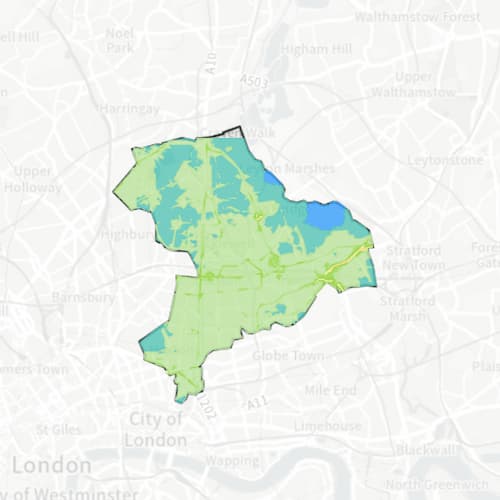 Image of Hackney - PM10 Air Quality Heatmap